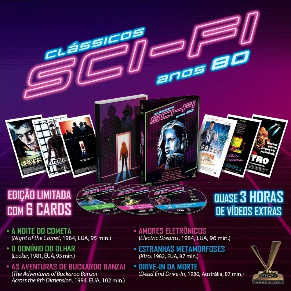 Clássicos Sci-fi: Anos 80 - Caixa Com 3 Dvds - 6 Filmes