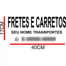 2 Adevisos Fretes Carretos Mudanças Para Caminhão Van 