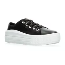 Tenis Casual Moleca Con Plataforma Color Negro Para Mujer