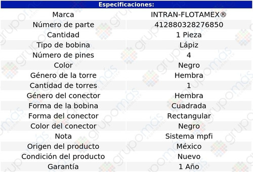 Bobina Lpiz Scion Xa L4 1.5l 04 Al 06 Intran-flotamex Foto 2