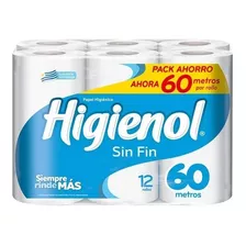 Papel Hgienico Higienol Sin Fin 60mts X 12/4