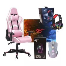 Kit Combo Silla Ergo + Padmouse + Auriculares + Mouse Gamer