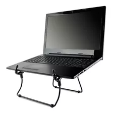 Suporte Para Notebook Ergonômico Frente Elevada Steel Preto