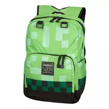 Mochila De Estudiante Minecraft 16 Creeper-verde