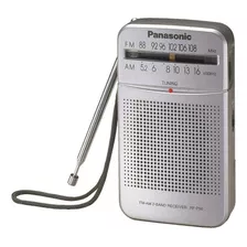 Radio Portátil Panasonic Am/fm A Pilas Rf-p50d Plateado