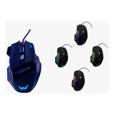 Mouse Gamer Usb 3.0 Led Rgb 6000 Dpi Para Jogos Profissional Cor Preto