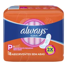 Absorvente Always Super Proteção Suave Sem Abas - 8 Unidades