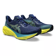 Tenis Hombre Asics Novablast 4 Q124 400 Color Blue Expanse/blue Teal Diseño De La Tela Liso Talla 28 Mx