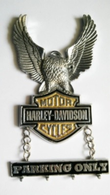 Harley Davidson Emblema Porta Llaves Parkig Only Aluminio Foto 4