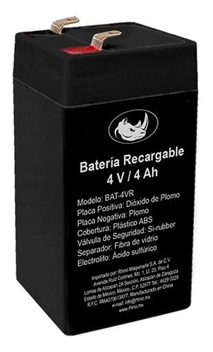 Bateria Original Para Equipos Rhino/advance/vinson 4v