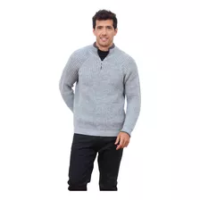 Sweater Hilado Lana C/ Cierre En Cuello Alerce Mauro Sergio