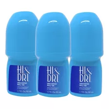 Kit Hi & Dri Desodorante Roll On Importado Unscented C/3
