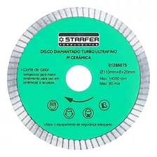 Disco Diamantado Ultrafino Para Cerâmica Starfer Cor Verde