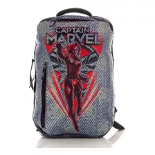 Mochila Marvel Capitana Marvel Original Nueva Backpack Color Azul Diseño De La Tela Alta Calidad
