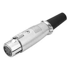 Conector Canon Xlr 5 Pinos Com Trava Fêmea 8 Peças