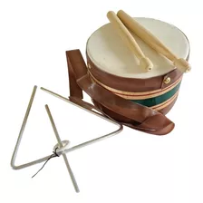 Set Juguetes Musicales Tambor Triángulo Niños Percusiones 