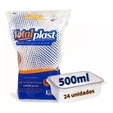 Kit 48 Un Pote Descartável 500ml Freezer Microondas Marmita 