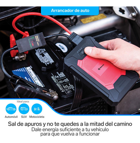 Arrancador Para Auto Compacto Power Bank Y Linterna| Mov-123 Foto 4