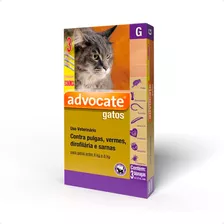 Combo Advocate Gatos 4 A 8kg Antipulgas 3 Pipetas Promoção