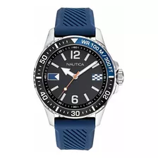 Reloj Nautica Hombre Napfrb920 Freeboard Silicona Wr100m Color De La Malla Azul Color Del Bisel Negro Color Del Fondo Negro