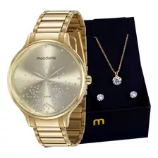 Relógio Mondaine Feminino Dourado Analógico Garantia 1 Ano