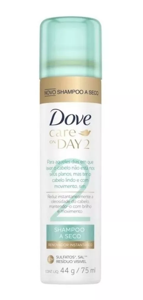 Shampoo A Seco Spray Instantânea 75ml Dove Care On Day 2