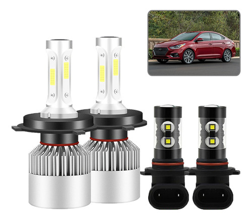 Kit Faros Led 8000lm Luz Alta Y Baja/niebla Para Para Foto 10