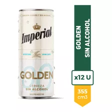 Cerveza Imperial Golden Sin Alcohol 0,0 Lata 355ml Pack X12