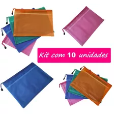 Kit 10 Pasta Organizadora Documento Papel Arquivo Divisória