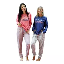 Pijama De Invierno Mujer Jersey Talles Grandes Luna 4301-22e