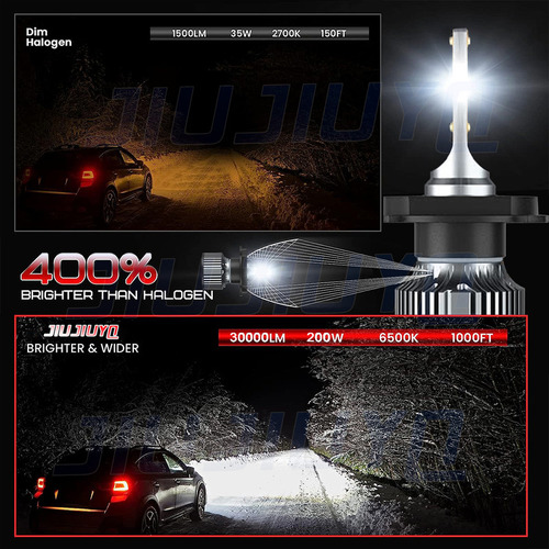 30000lm Kit Focos Led 9003 H11 Haz Alto Y Bajo Para Renault Foto 2