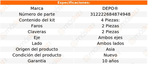 Paq Calaveras S/foco Y Faros Ford Focus 2009/2011 Depo Foto 4