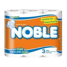 Papel De Cocina Noble X 3 Rollos