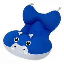 Almofada De Banho Para Bebê Hipopótamo Luca - Baby Pil Cor Azul