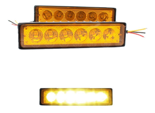 Par Faros Barra 6 Led Auxiliar Fija Y Estrobo 4x4 12-24v F1 Foto 10