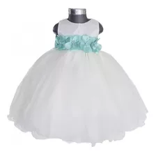 Vestido Para Niña Bebe Paje Bautizo Fajo De Color Elizabeth 