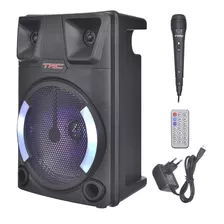 Caixa Ativa Amplificada Bluetooth P10 P2 Usb Rádio Led Trc