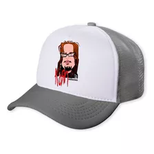 Boné Trucker Branco Cinza Rock Banda Korn (jonathan Davis)