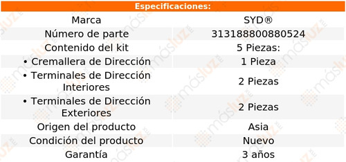 Cremallera Bieletas Y Terminales Altima 2002/2006 Syd Foto 2