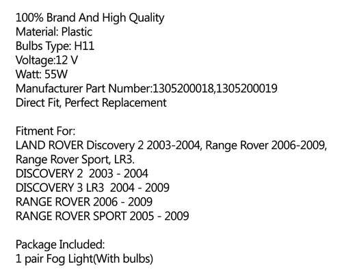 Lmpara Antiniebla Para Land Rover Discovery 03-04 Range Rov Foto 6