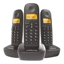 Telefone Sem Fio Intelbras Ts 2513 + 2 Ramais Preto