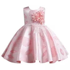 Vestido Princesa Flores Para Niña 2 A 12 Años