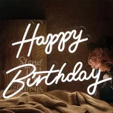 Letrero Led Happy Birthday Luminoso Decorativo Led De Neón