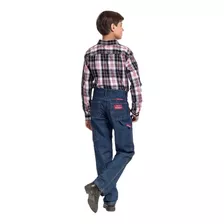 Calça Jeans Carpinteiro Infantil Estilo Country 