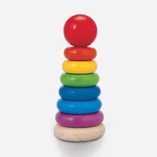 Torre Apilable Anillos Multicolor, Plan Toys