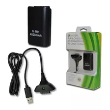 Batería Recargable Y Cable Carga Joystick Xbox 360, Manuplay