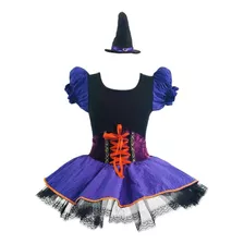 Fantasia De Bruxinha Infantil Bruxinha Luxo Corselet Chapeu