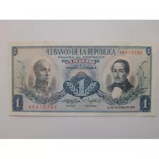 Billete 1 Peso Oro Del 12 De Octubre De 1959, Primera Fecha