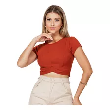 Blusinha Cropped Moda Verão Com Lycra