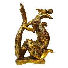 Escultura Dragão Japonês Chinês Da Fortuna E Prosperidade 